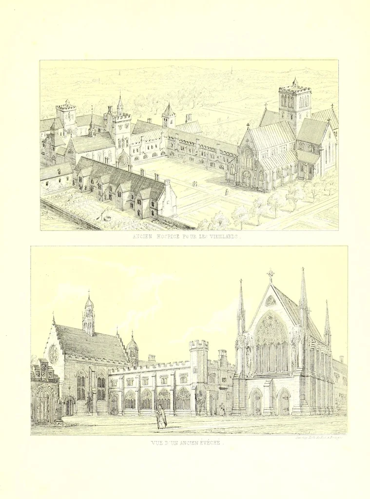 An illustration from Les vrais principes de l'architecture ogivale ou chrétienne : avec des remarques sur leur renaissance au temps actuel, 1850, leaf 463