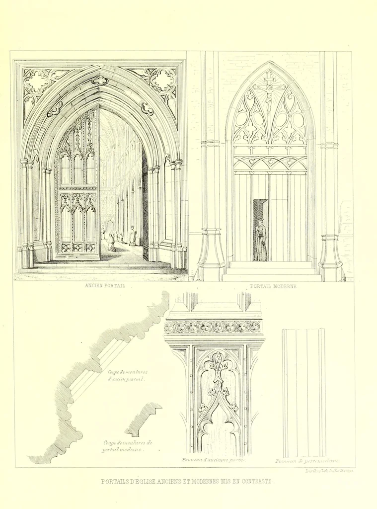 An illustration from Les vrais principes de l'architecture ogivale ou chrétienne : avec des remarques sur leur renaissance au temps actuel, 1850, leaf 469