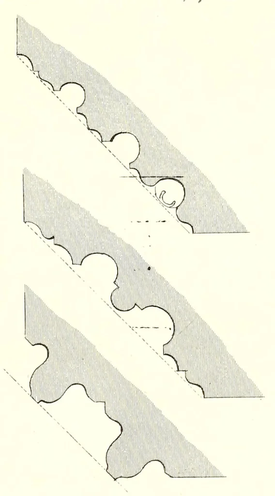 An illustration from Les vrais principes de l'architecture ogivale ou chrétienne : avec des remarques sur leur renaissance au temps actuel, 1850, leaf 99