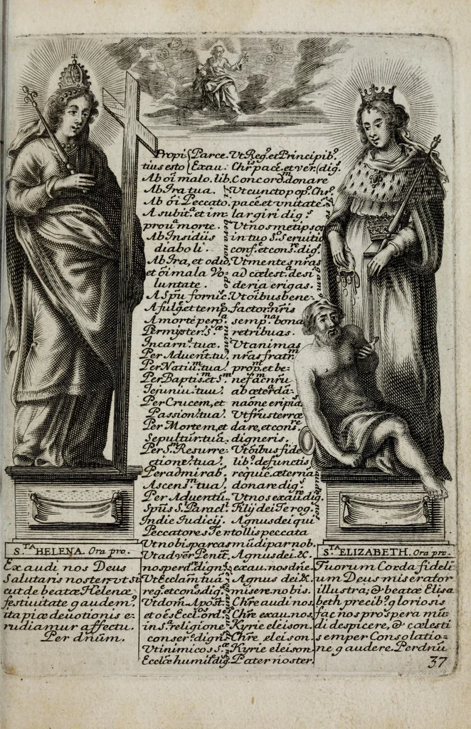 An illustration from Le tableau de la Croix representé dans les ceremonies de la Ste. messe : ensemble le tresor de la deuotion aux soufrances de N.re S. I.C. : le tout enrichi de belles figures, 1652, leaf 87