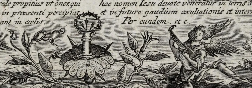 An illustration from Le tableau de la Croix representé dans les ceremonies de la Ste. messe : ensemble le tresor de la deuotion aux soufrances de N.re S. I.C. : le tout enrichi de belles figures, 1652, leaf 91