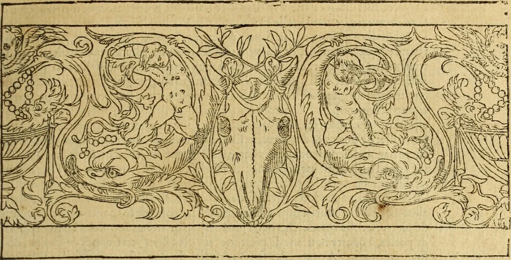 An illustration from Le tableav des riches inventions couuertes de voile des feintes amoureuses, qui sont representees dans le Songe de Poliphile, desvoilees des ombres d Songe & subtilement exposees par Beroalde, 1600, leaf 102