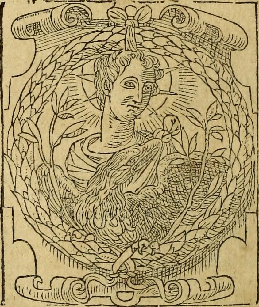 An illustration from Le tableav des riches inventions couuertes de voile des feintes amoureuses, qui sont representees dans le Songe de Poliphile, desvoilees des ombres d Songe & subtilement exposees par Beroalde, 1600, leaf 105