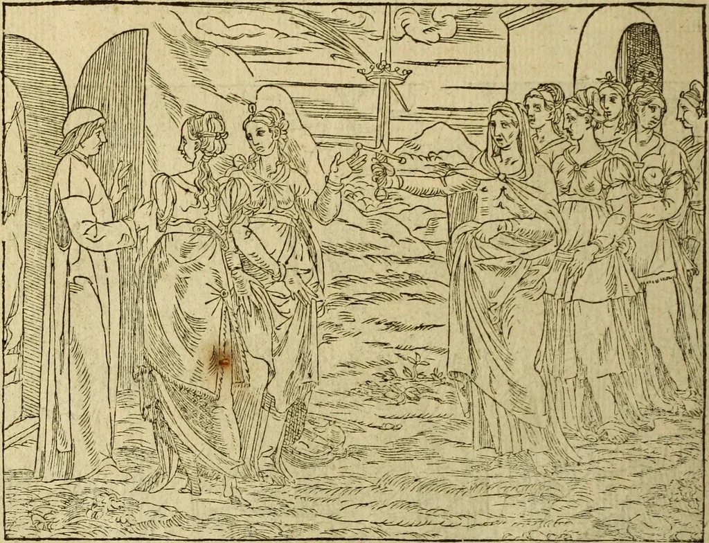 An illustration from Le tableav des riches inventions couuertes de voile des feintes amoureuses, qui sont representees dans le Songe de Poliphile, desvoilees des ombres d Songe & subtilement exposees par Beroalde, 1600, leaf 133