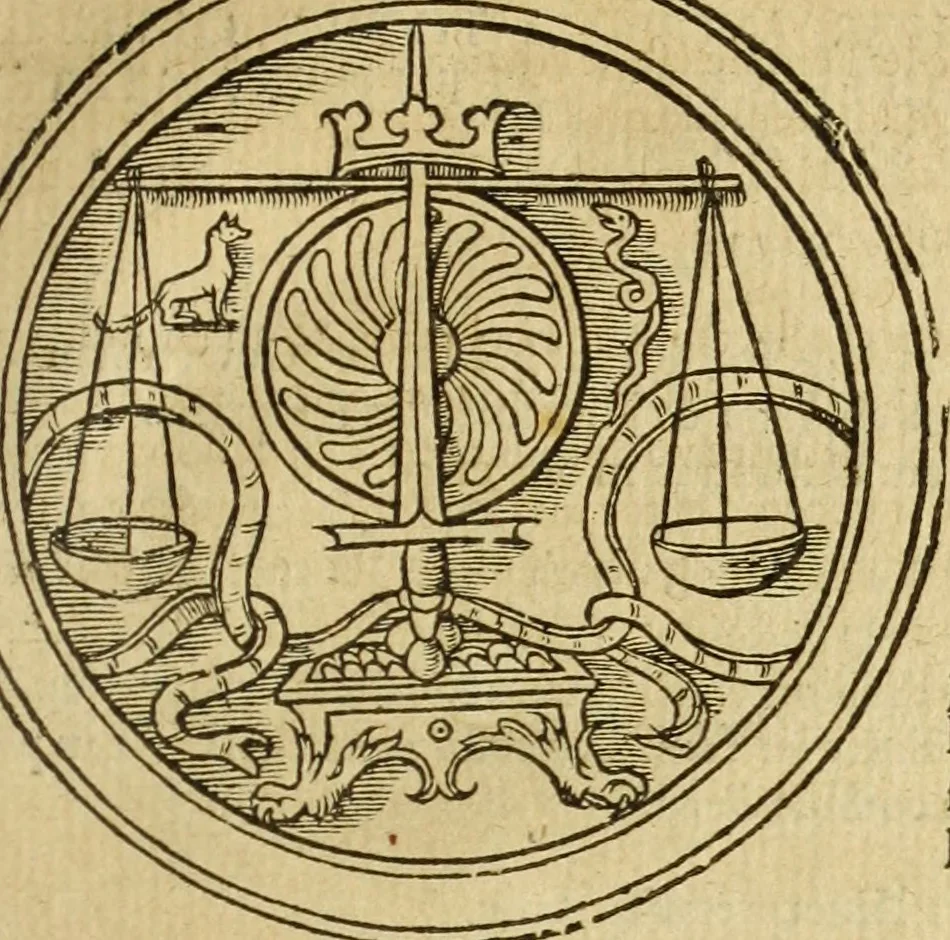 An illustration from Le tableav des riches inventions couuertes de voile des feintes amoureuses, qui sont representees dans le Songe de Poliphile, desvoilees des ombres d Songe & subtilement exposees par Beroalde, 1600, leaf 206