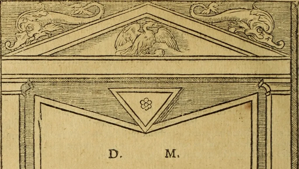 An illustration from Le tableav des riches inventions couuertes de voile des feintes amoureuses, qui sont representees dans le Songe de Poliphile, desvoilees des ombres d Songe & subtilement exposees par Beroalde, 1600, leaf 219