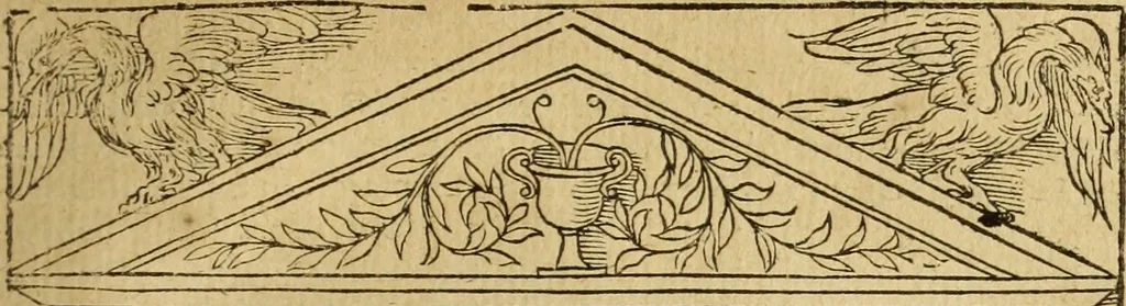 An illustration from Le tableav des riches inventions couuertes de voile des feintes amoureuses, qui sont representees dans le Songe de Poliphile, desvoilees des ombres d Songe & subtilement exposees par Beroalde, 1600, leaf 230