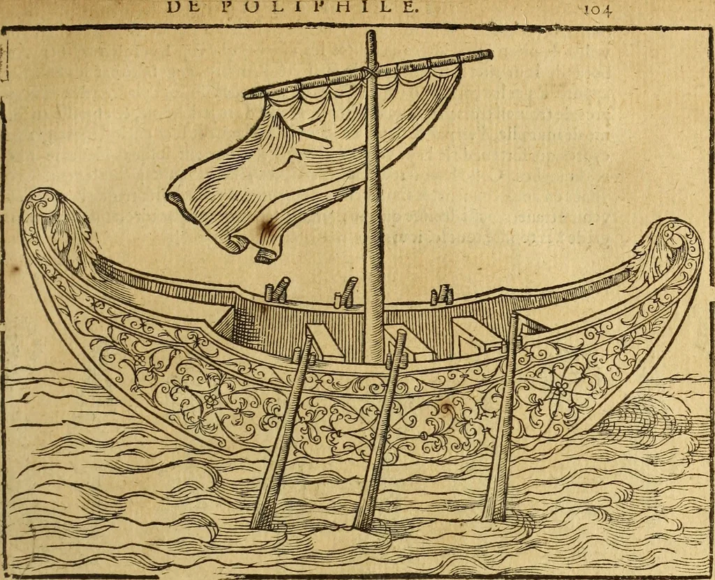 An illustration from Le tableav des riches inventions couuertes de voile des feintes amoureuses, qui sont representees dans le Songe de Poliphile, desvoilees des ombres d Songe & subtilement exposees par Beroalde, 1600, leaf 246