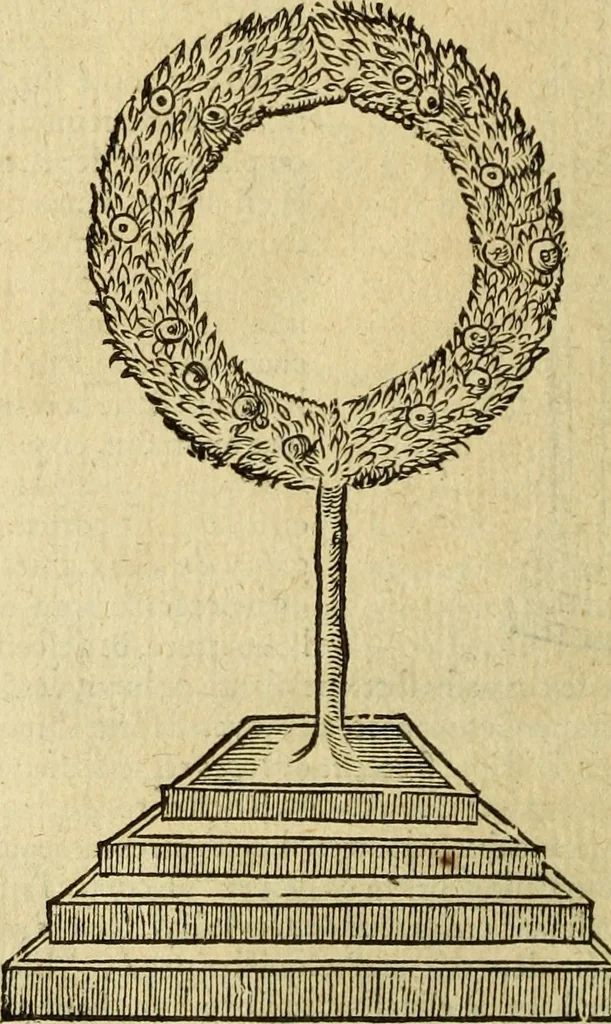 An illustration from Le tableav des riches inventions couuertes de voile des feintes amoureuses, qui sont representees dans le Songe de Poliphile, desvoilees des ombres d Songe & subtilement exposees par Beroalde, 1600, leaf 251