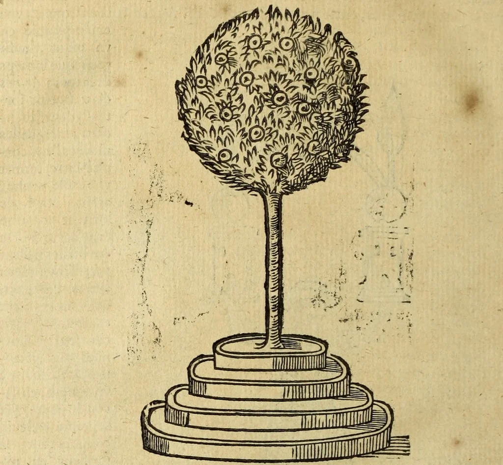 An illustration from Le tableav des riches inventions couuertes de voile des feintes amoureuses, qui sont representees dans le Songe de Poliphile, desvoilees des ombres d Songe & subtilement exposees par Beroalde, 1600, leaf 253