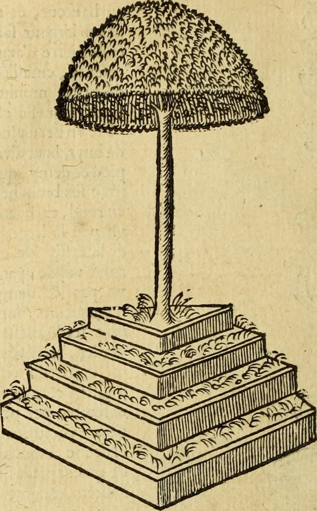 An illustration from Le tableav des riches inventions couuertes de voile des feintes amoureuses, qui sont representees dans le Songe de Poliphile, desvoilees des ombres d Songe & subtilement exposees par Beroalde, 1600, leaf 255