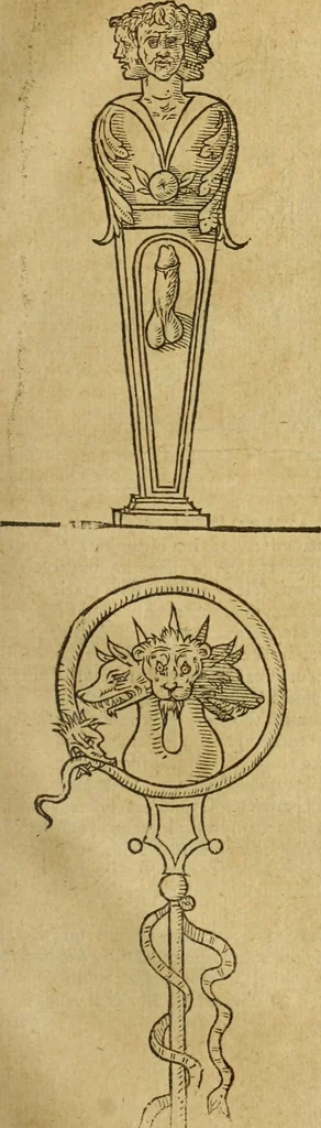 An illustration from Le tableav des riches inventions couuertes de voile des feintes amoureuses, qui sont representees dans le Songe de Poliphile, desvoilees des ombres d Songe & subtilement exposees par Beroalde, 1600, leaf 278