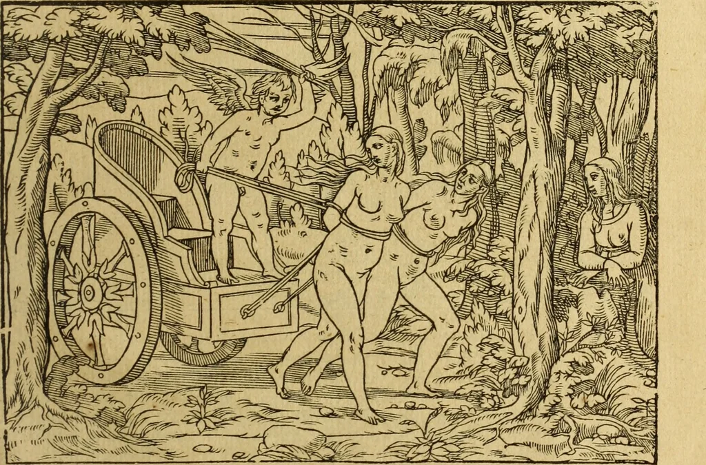 An illustration from Le tableav des riches inventions couuertes de voile des feintes amoureuses, qui sont representees dans le Songe de Poliphile, desvoilees des ombres d Songe & subtilement exposees par Beroalde, 1600, leaf 310