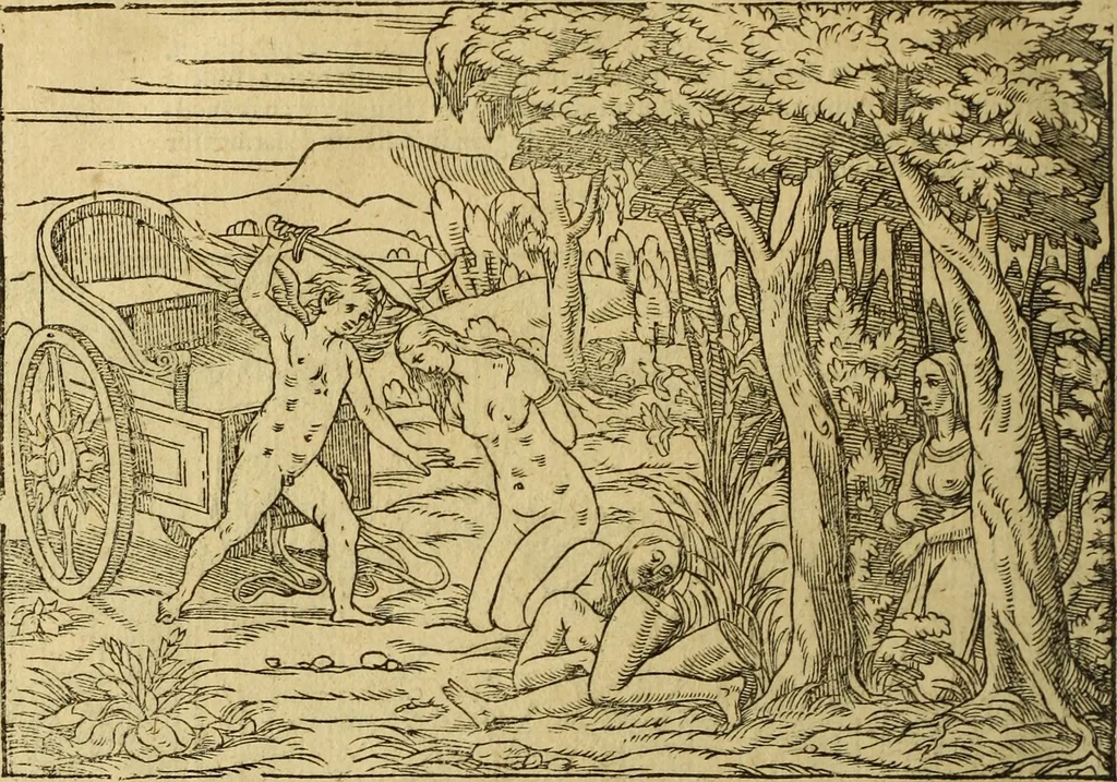 An illustration from Le tableav des riches inventions couuertes de voile des feintes amoureuses, qui sont representees dans le Songe de Poliphile, desvoilees des ombres d Songe & subtilement exposees par Beroalde, 1600, leaf 311