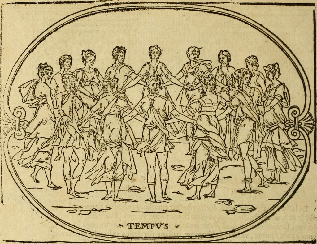 An illustration from Le tableav des riches inventions couuertes de voile des feintes amoureuses, qui sont representees dans le Songe de Poliphile, desvoilees des ombres d Songe & subtilement exposees par Beroalde, 1600, leaf 63