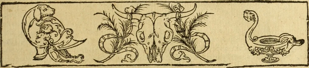 An illustration from Le tableav des riches inventions couuertes de voile des feintes amoureuses, qui sont representees dans le Songe de Poliphile, desvoilees des ombres d Songe & subtilement exposees par Beroalde, 1600, leaf 80
