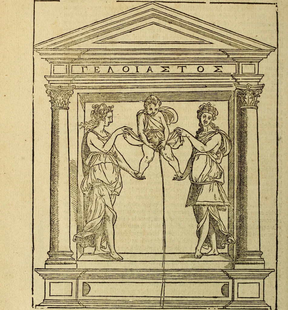 An illustration from Le tableav des riches inventions couuertes de voile des feintes amoureuses, qui sont representees dans le Songe de Poliphile, desvoilees des ombres d Songe & subtilement exposees par Beroalde, 1600, leaf 93