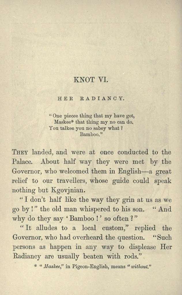 An illustration from A tangled tale, 1885, leaf 52