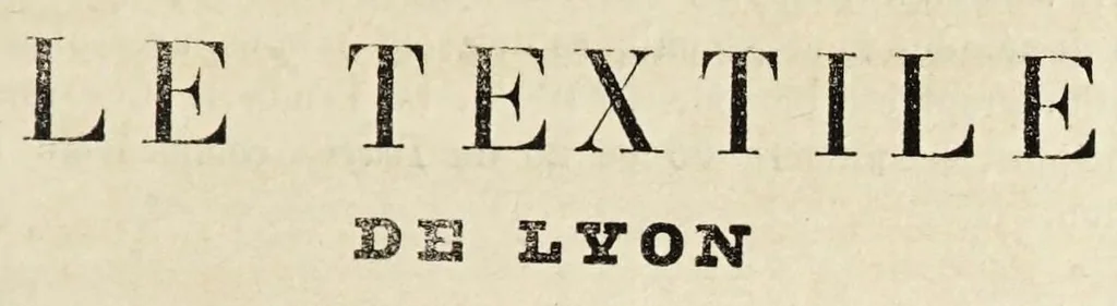 An illustration from Le textile de Lyon, 1879, leaf 353