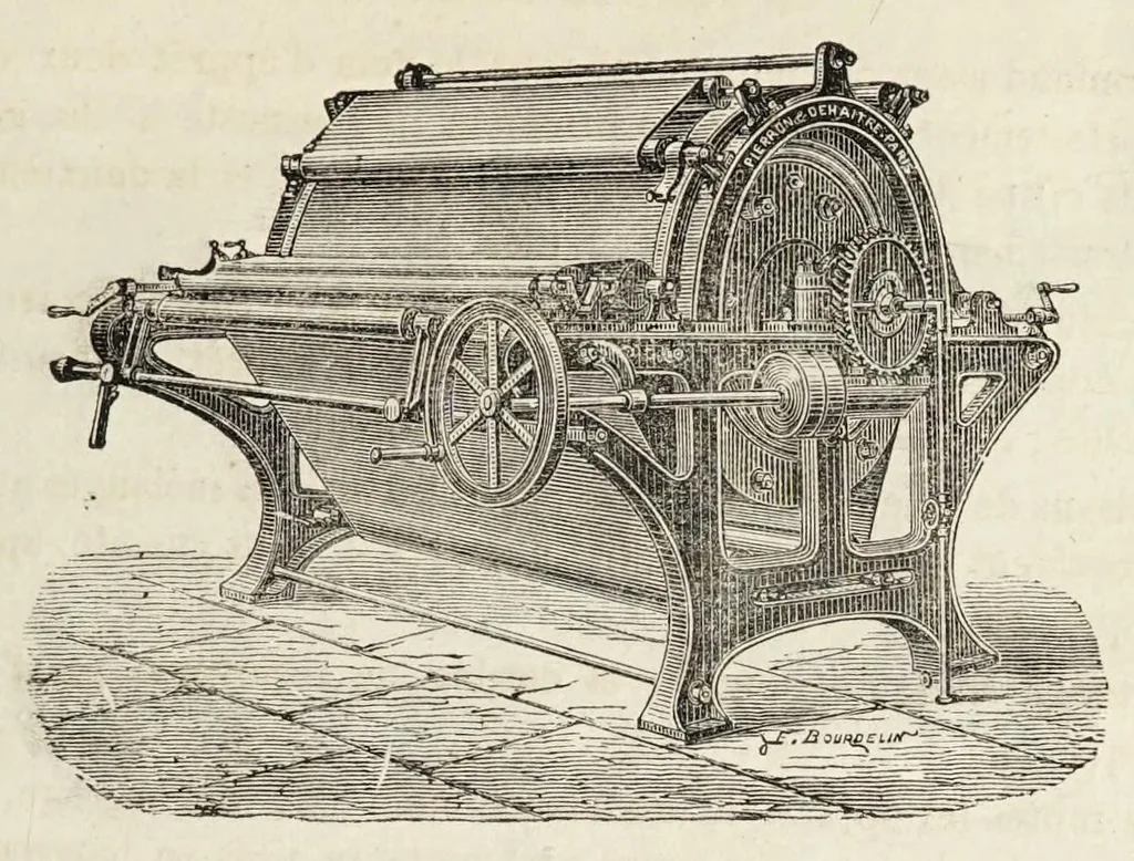 An illustration from Le textile de Lyon, 1879, leaf 45
