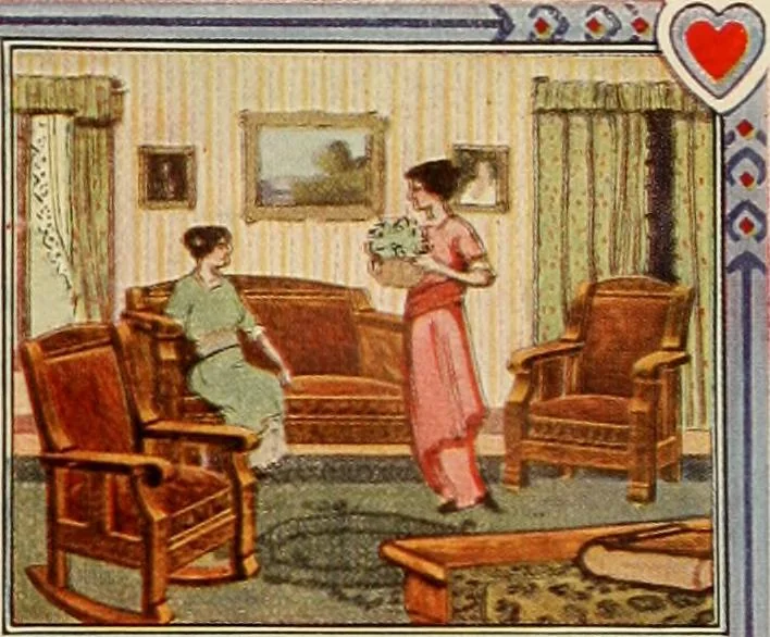 An illustration from Let Hartman feather your nest., 1916, leaf 136