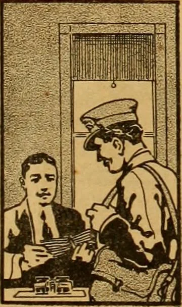 An illustration from Let Hartman feather your nest., 1916, leaf 8