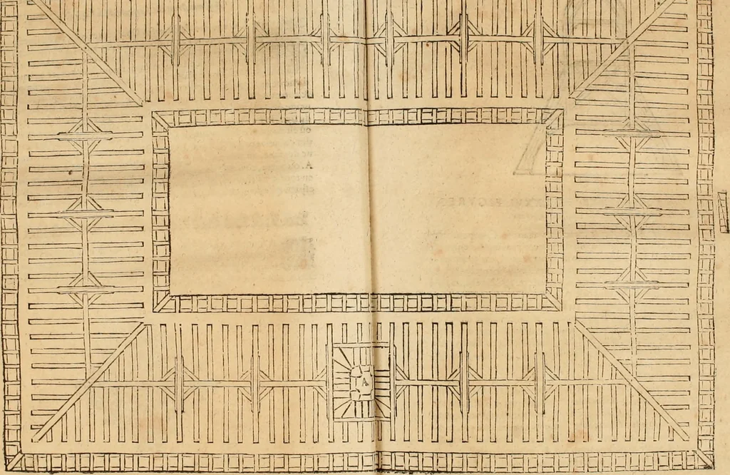 An illustration from Le theatre de l'art de charpentier : enrichi de diuerses figures, auec l'interpretation dicelles faict & dresse, 1627, leaf 104