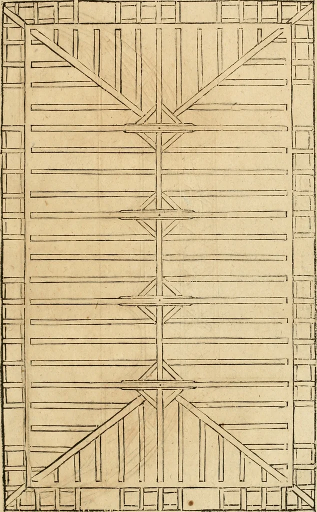 An illustration from Le theatre de l'art de charpentier : enrichi de diuerses figures, auec l'interpretation dicelles faict & dresse, 1627, leaf 108