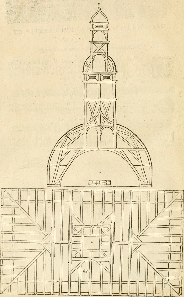 An illustration from Le theatre de l'art de charpentier : enrichi de diuerses figures, auec l'interpretation dicelles faict & dresse, 1627, leaf 119