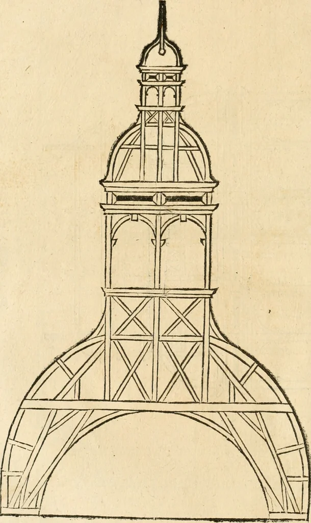 An illustration from Le theatre de l'art de charpentier : enrichi de diuerses figures, auec l'interpretation dicelles faict & dresse, 1627, leaf 129