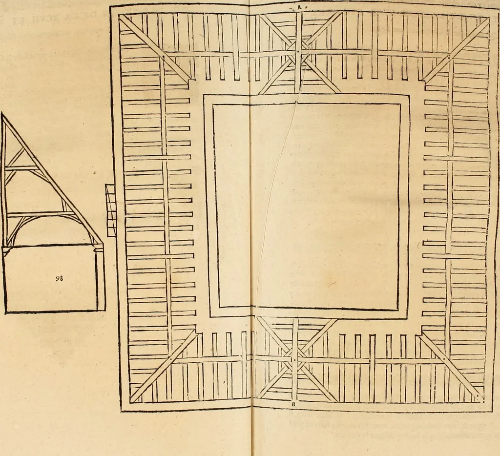An illustration from Le theatre de l'art de charpentier : enrichi de diuerses figures, auec l'interpretation dicelles faict & dresse, 1627, leaf 132