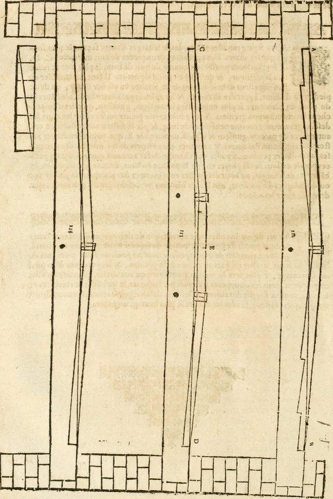 An illustration from Le theatre de l'art de charpentier : enrichi de diuerses figures, auec l'interpretation dicelles faict & dresse, 1627, leaf 153