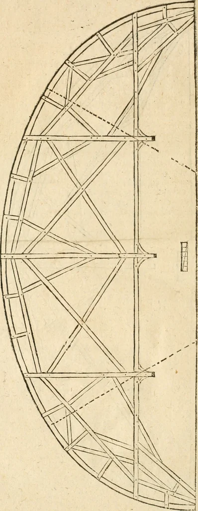 An illustration from Le theatre de l'art de charpentier : enrichi de diuerses figures, auec l'interpretation dicelles faict & dresse, 1627, leaf 157