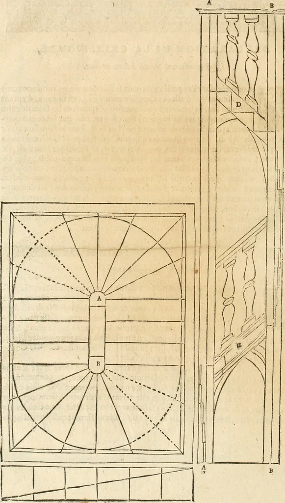 An illustration from Le theatre de l'art de charpentier : enrichi de diuerses figures, auec l'interpretation dicelles faict & dresse, 1627, leaf 163