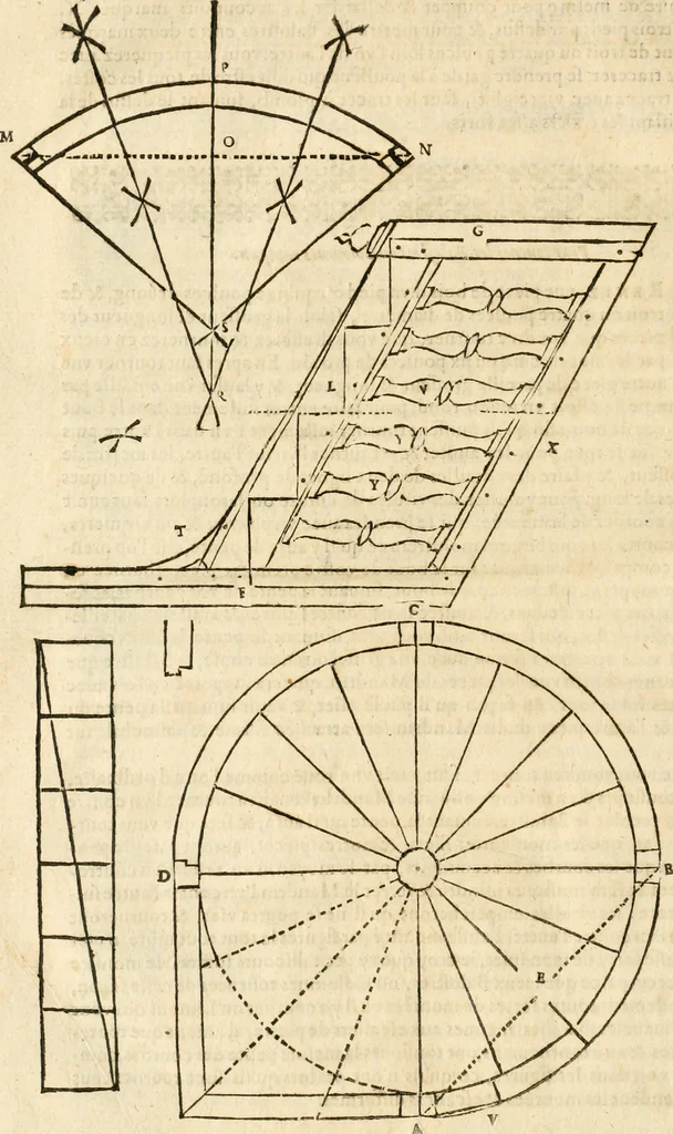 An illustration from Le theatre de l'art de charpentier : enrichi de diuerses figures, auec l'interpretation dicelles faict & dresse, 1627, leaf 171