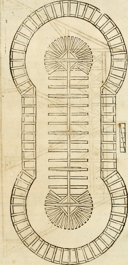An illustration from Le theatre de l'art de charpentier : enrichi de diuerses figures, auec l'interpretation dicelles faict & dresse, 1627, leaf 76