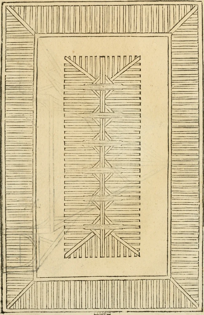 An illustration from Le theatre de l'art de charpentier : enrichi de diuerses figures, auec l'interpretation dicelles faict & dresse, 1627, leaf 98