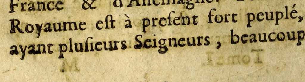 An illustration from Le theatre de l'univers, ou L'abbrege [sic] du monde, : contenant les descriptions particulieres de tous les estats, empires, monarchies, republiques & principautez du monde. Auec les proprietez de chaque pays, la succession & les forces des souuerains, leur gouuernement ancien & moderne. La religion, les moeurs & les richesses de leurs subiects, les limites de leurs terres, la situation des villes, le cours des fleuues, les ports de mer, & autres particularitez necessaires à la cognoissance de l'histoire & de la cosmographie. Le tout suiuant les observations des meilleurs autheurs, tant des autres siecles, que de nostre temps. Auec les figures des souuerains, tirés au naturel, 1646, leaf 224