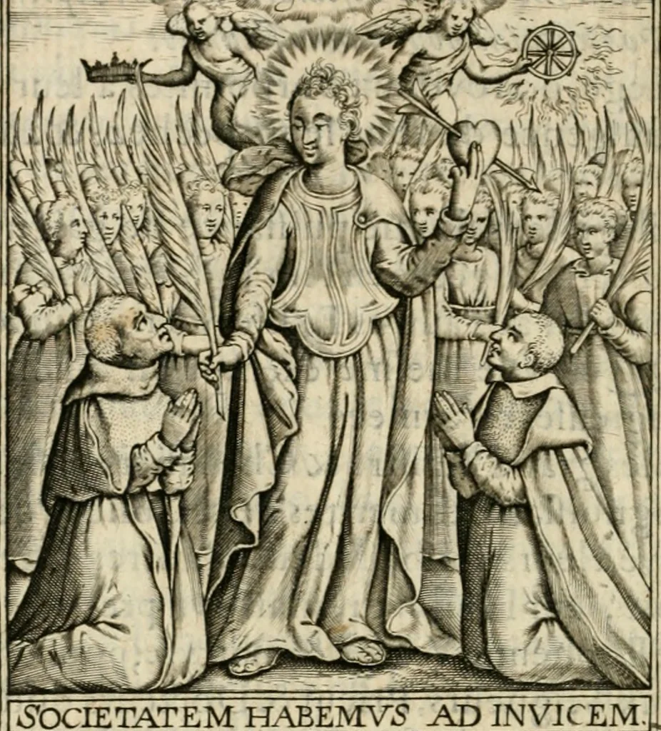An illustration from Le theatre des antiquitez de Paris; où est traicté de la fondation des eglises et chapelles de la cité, vniuersité, ville et diocese de Paris; comme aussi de l'institution du Parlement, fondation de l'vniuersité & colleges & autres choses remarquables. Diuisé en quatre liures, 1612, leaf 645