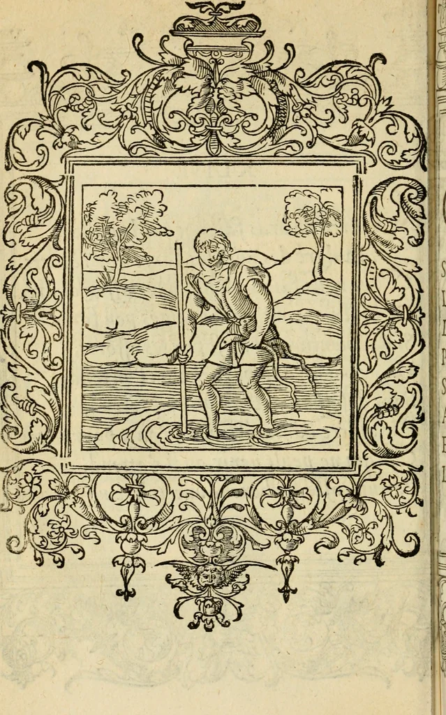 An illustration from Le theatre des bons engins : auquel sont contenuz cent emblemes moraulx, 1545, leaf 105