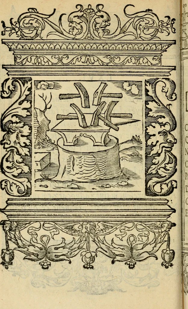 An illustration from Le theatre des bons engins : auquel sont contenuz cent emblemes moraulx, 1545, leaf 151