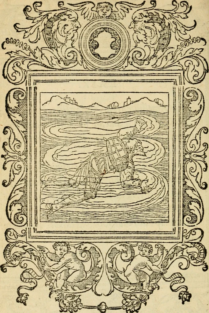 An illustration from Le theatre des bons engins : auquel sont contenuz cent emblemes moraulx, 1545, leaf 157