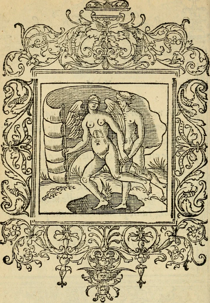 An illustration from Le theatre des bons engins : auquel sont contenuz cent emblemes moraulx, 1545, leaf 57
