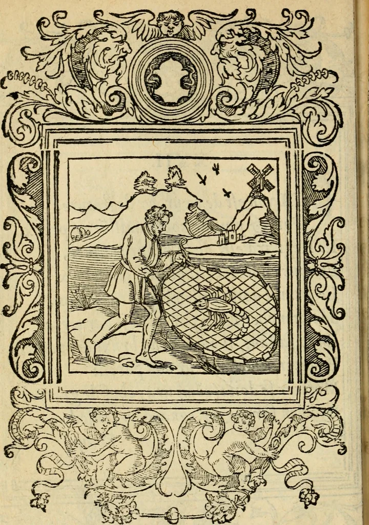 An illustration from Le theatre des bons engins : auquel sont contenuz cent emblemes moraulx, 1545, leaf 63