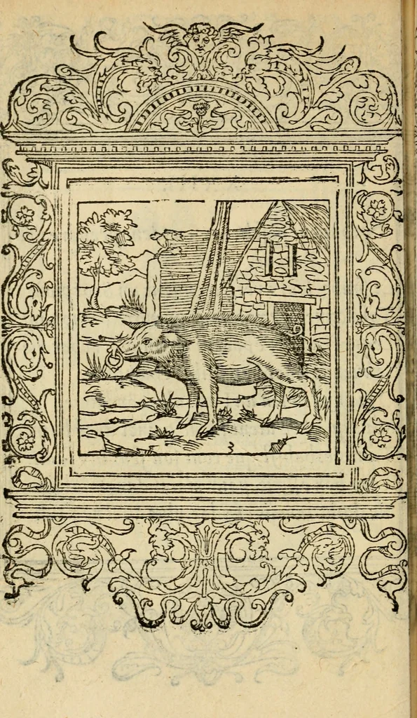 An illustration from Le theatre des bons engins : auquel sont contenuz cent emblemes moraulx, 1545, leaf 65