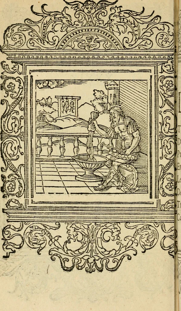 An illustration from Le theatre des bons engins : auquel sont contenuz cent emblemes moraulx, 1545, leaf 97