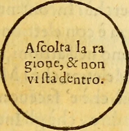 An illustration from L'Ethica d' Aristotile, 1550, leaf 370