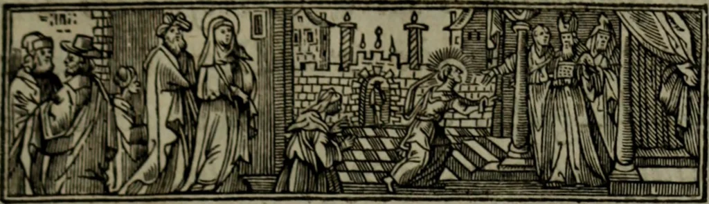 An illustration from Le Témoignage des protestans en faveur de la religion catholique \, 1671, leaf 6