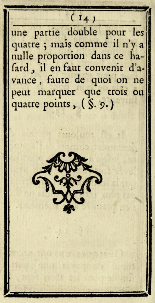An illustration from Le tre-sette, ou Regles du jeu du trois-sept, 1778, leaf 16