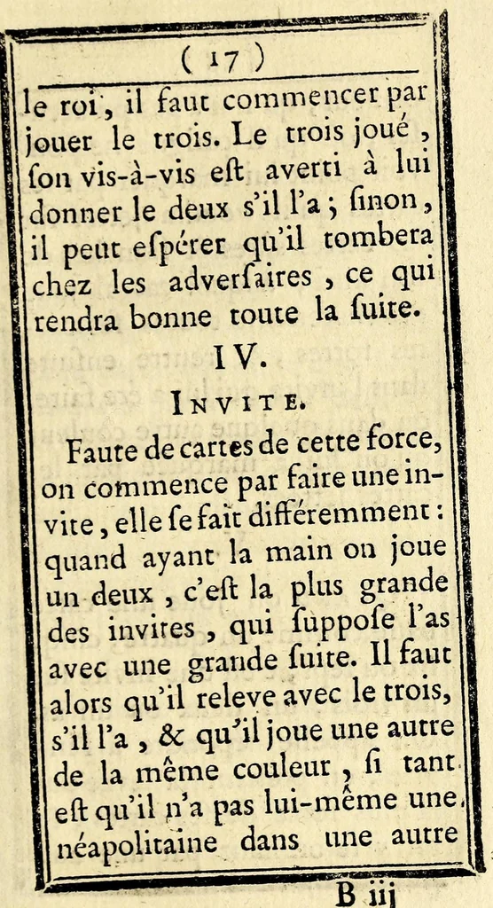 An illustration from Le tre-sette, ou Regles du jeu du trois-sept, 1778, leaf 19